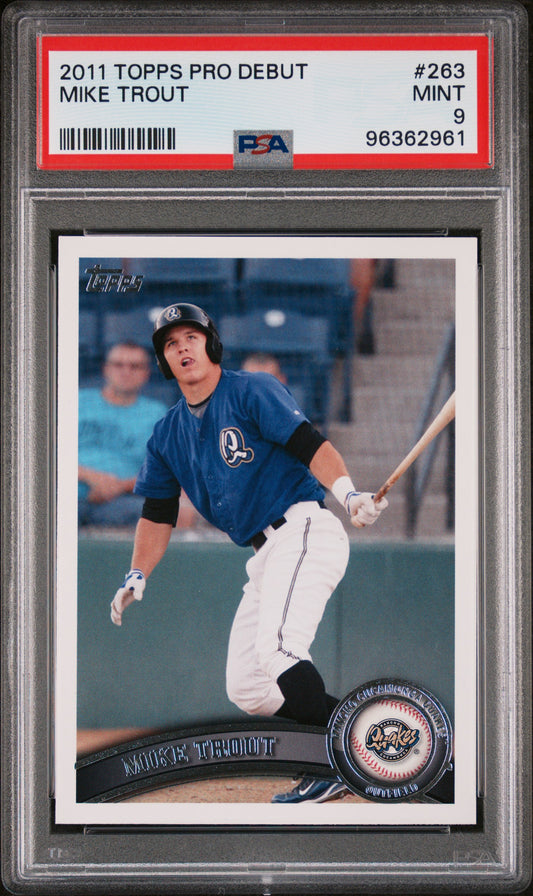 2011 Topps Pro Debut Mike Trout Rookie PSA 9